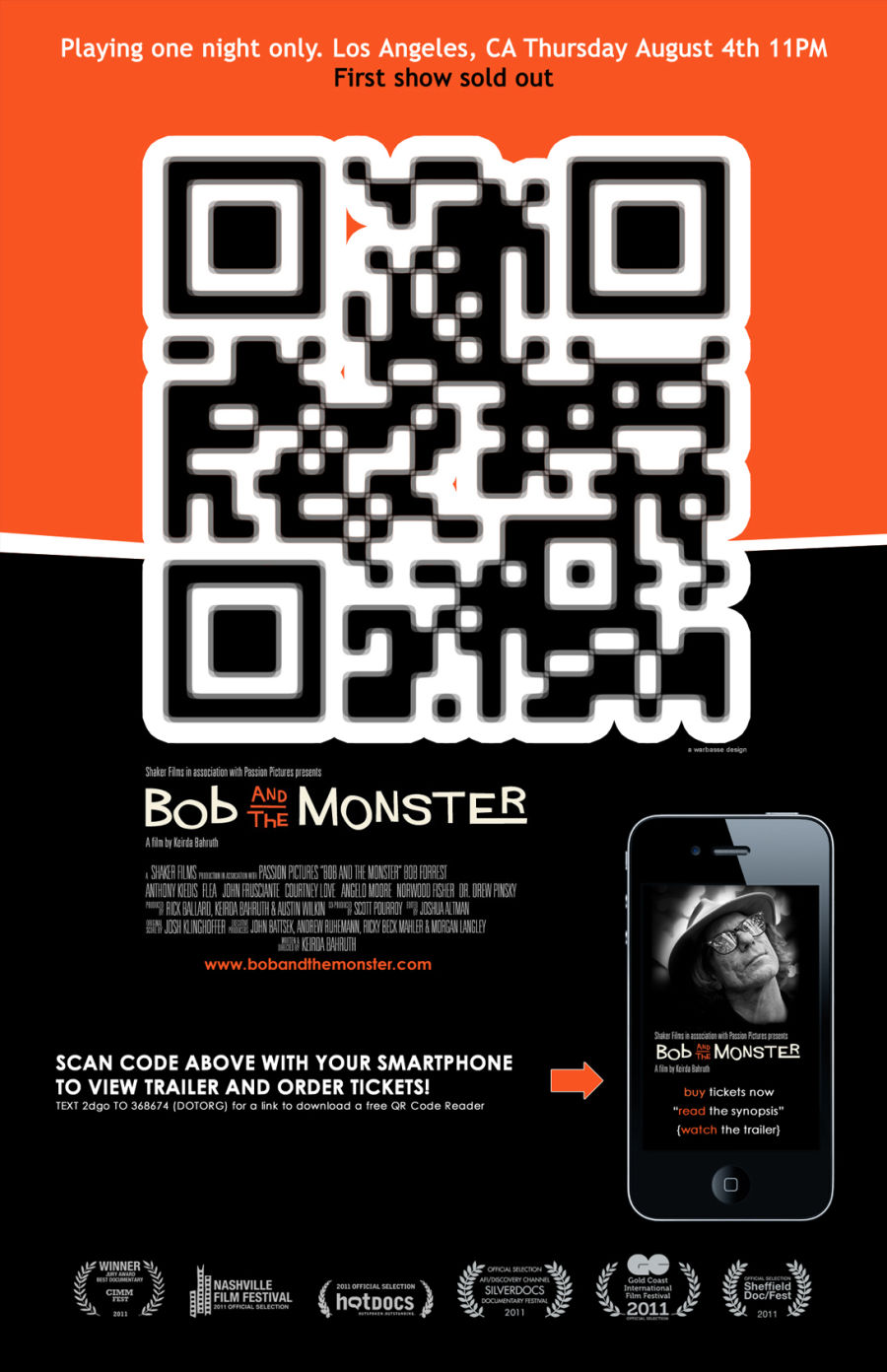 BOB AND THE MONSTER Designer QR Code One Sheet